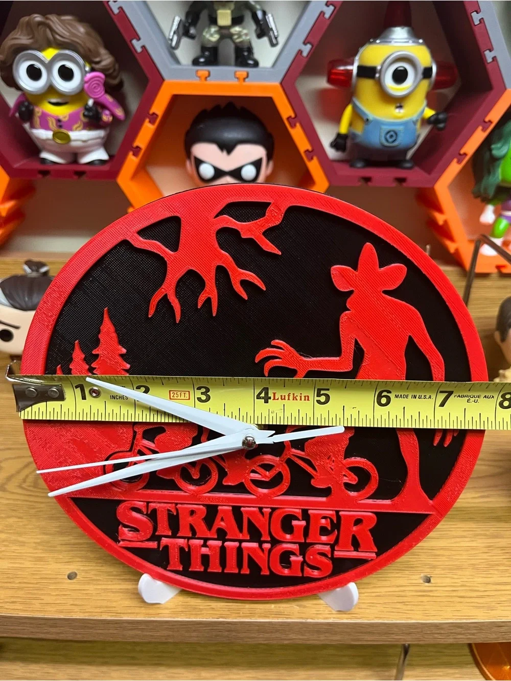 Stranger Things Red and Black Wall Clock - Inspired Home Wall Decor